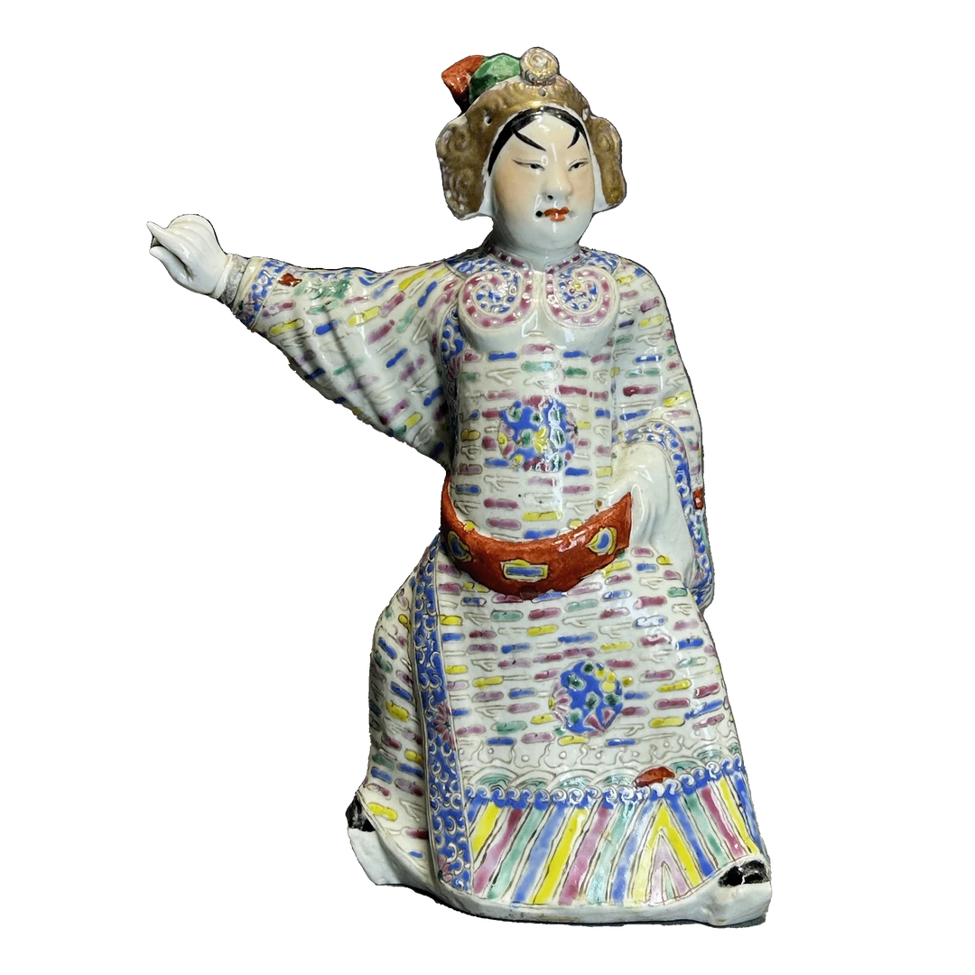 25154257x粉彩岳飞像