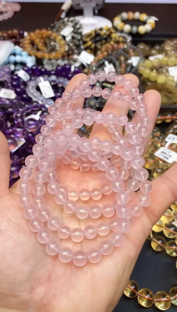 【闪购商品】水晶手串未镶嵌A11 粉水晶 7mm