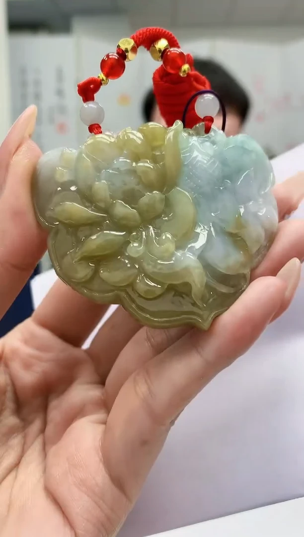 【闪购商品】定制翡翠未镶嵌5060MM-毛货挂件12