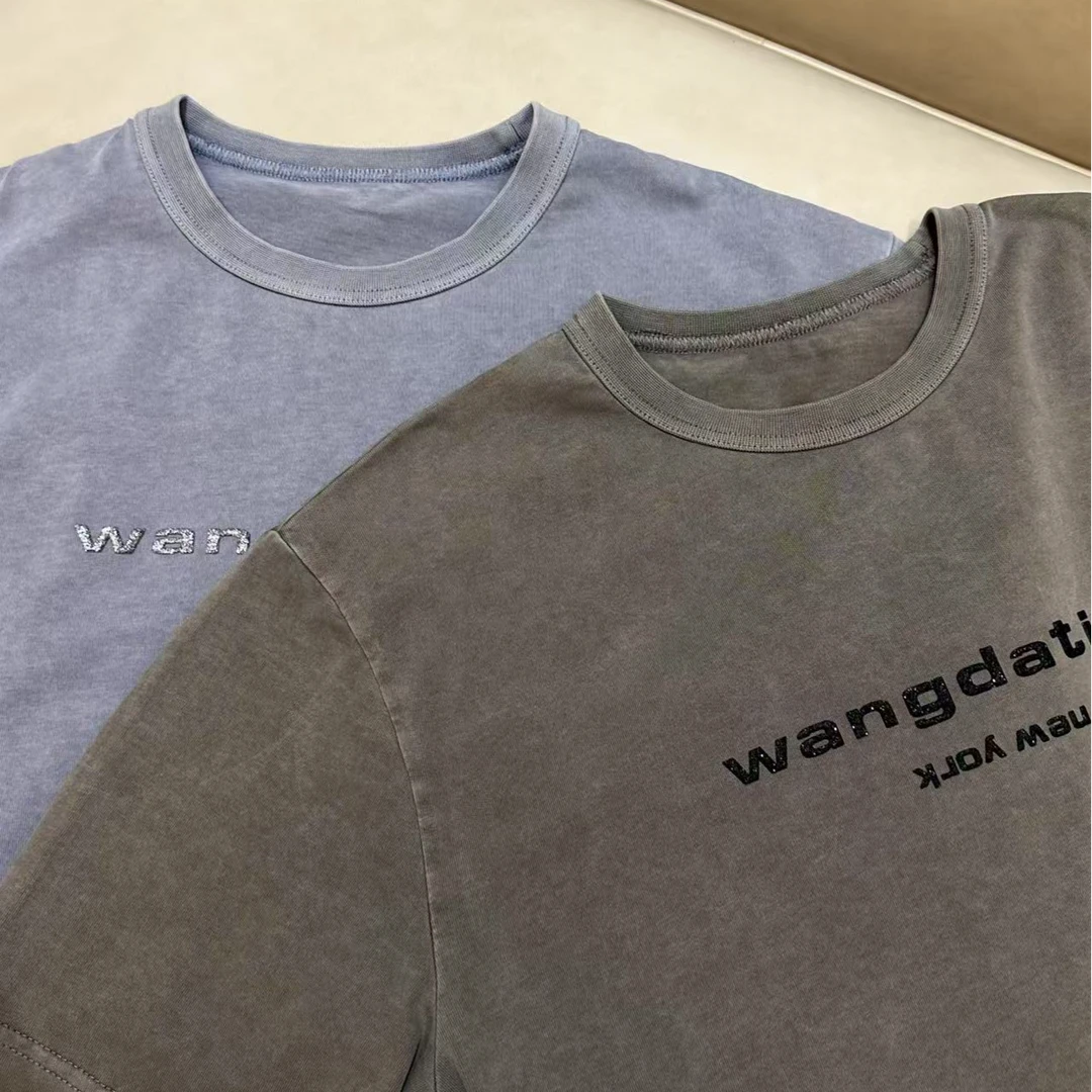 Millonthe【闪闪大王】25s春夏细闪立体字母短袖290g男女同款短袖