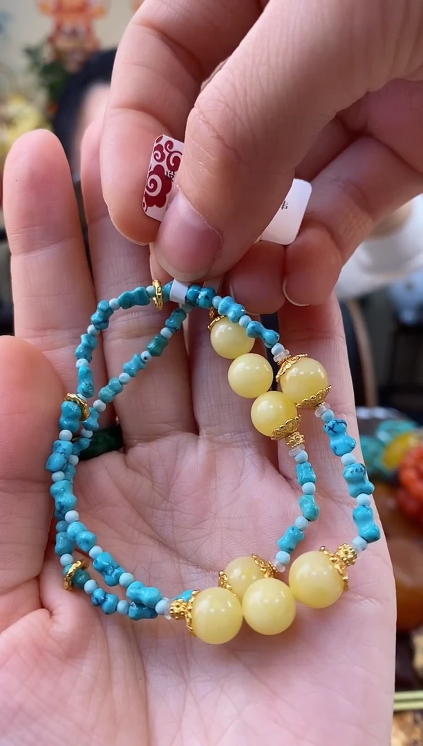 【闪购商品】绿松石手串未镶嵌手串（多样性发其一）