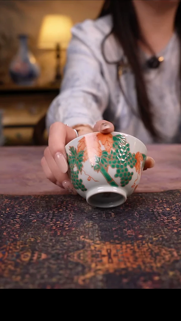 杯景德镇陶瓷杯碗柴烧多人