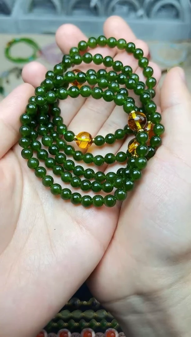 手串未镶嵌和田玉碧玉手串多样性拍一发一06