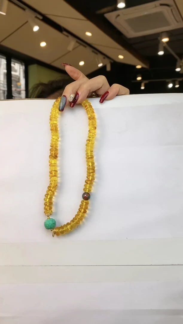 【闪购商品】琥珀颈饰未镶嵌多样性发一