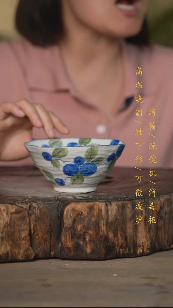 瓷片景德镇高温釉下彩可微波烤箱洗碗机