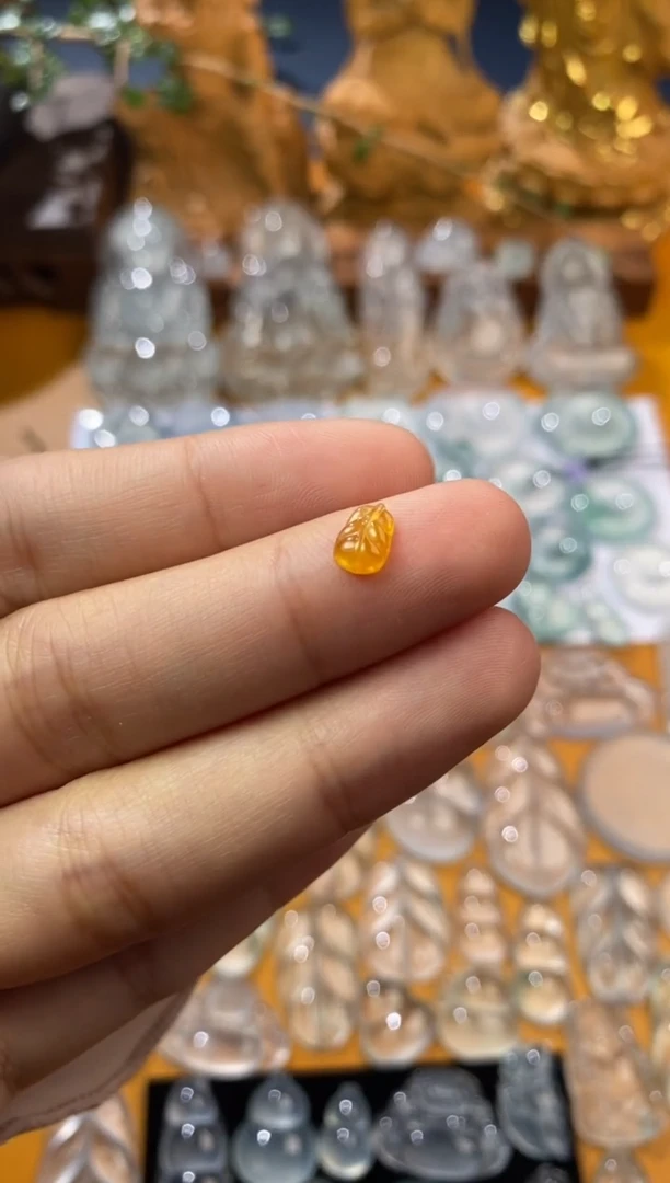 【闪购商品】定制翡翠未镶嵌叶10.2*4.9*1.8