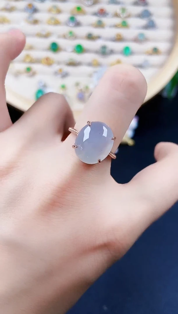 【闪购商品】翡翠戒指银S925镶嵌452452452