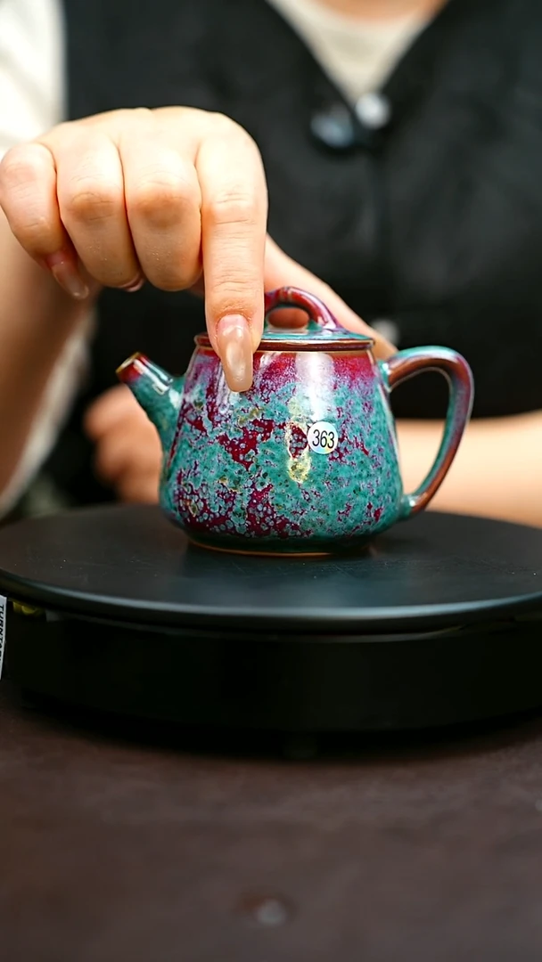 363#原矿钧瓷炉钧釉高石瓢壶
