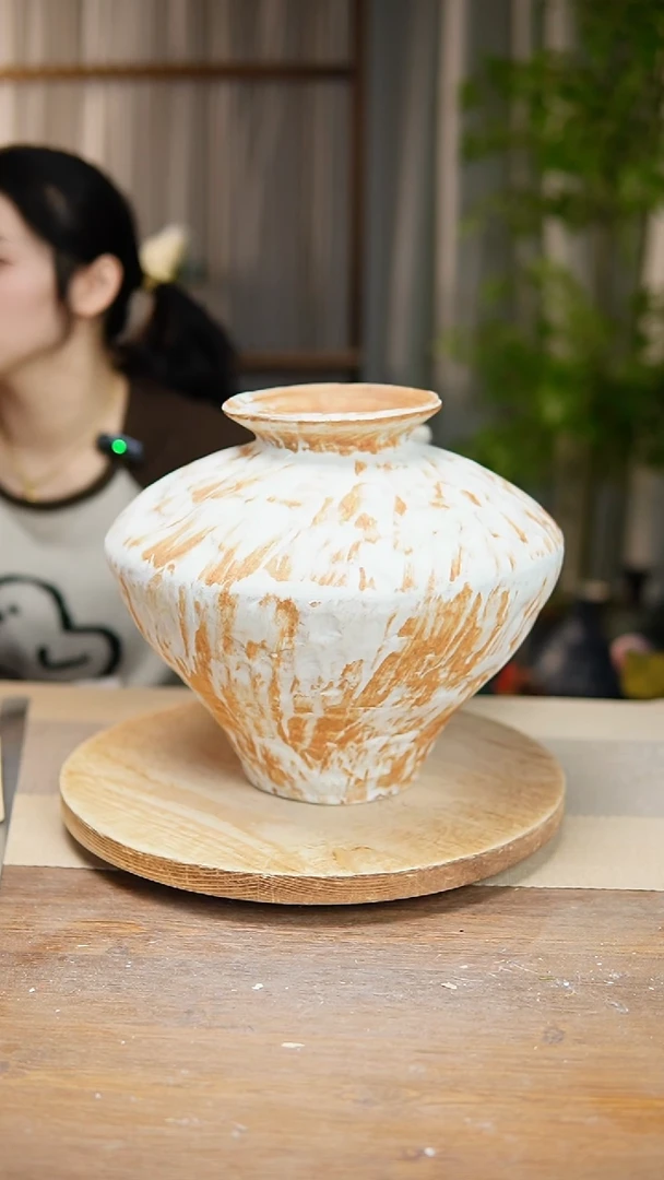 【闪购商品】陶瓷 花器诧寂黄大飞碟