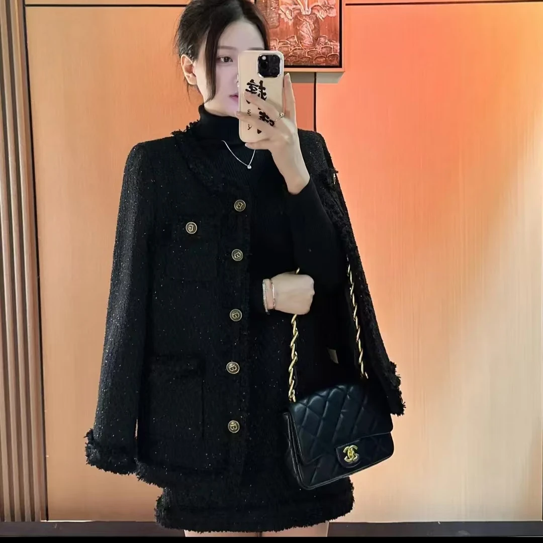 小香风羽绒服显瘦气质时尚休闲百搭黑色秋冬