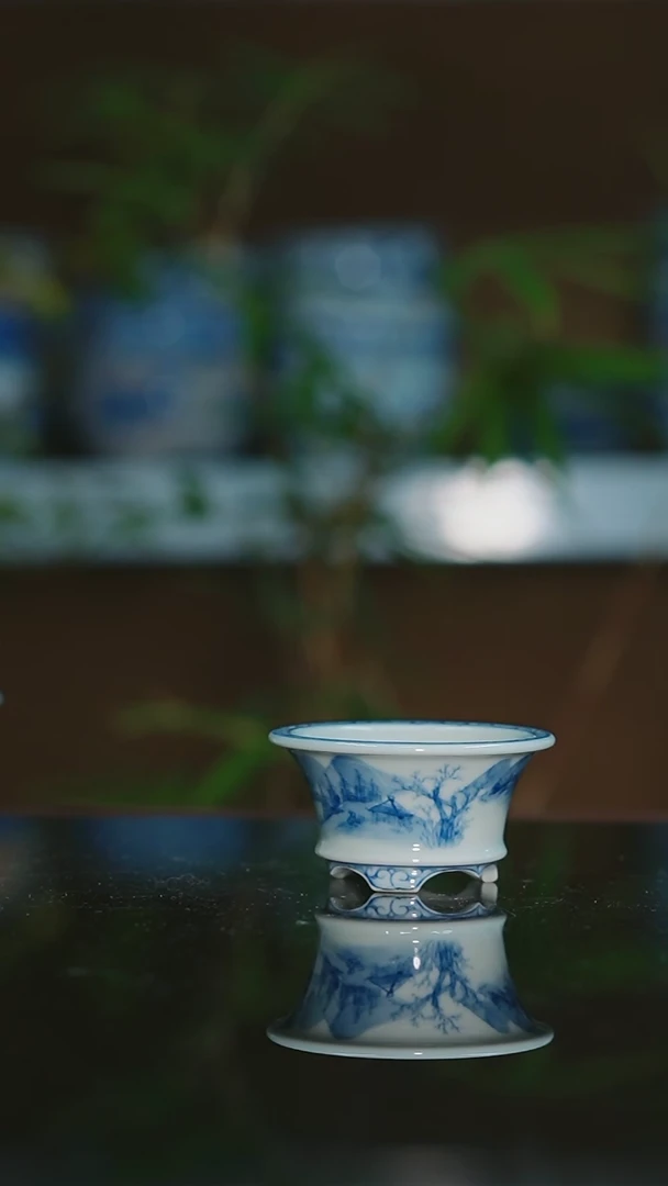 【闪购商品】手绘陶瓷内口5.3高3.3深