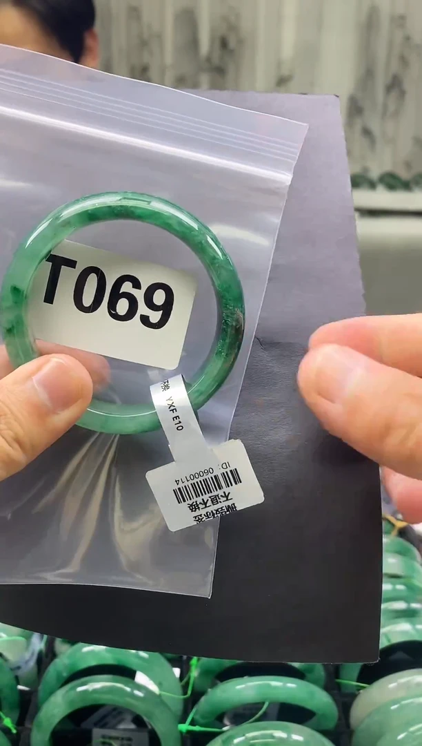 未镶嵌手镯石英质玉（非洲翠）53圈口T069