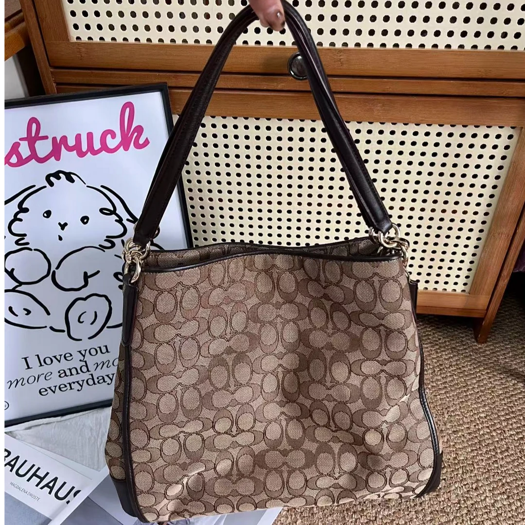 95新 COACH/蔻驰 【安则专属】棕色托特包