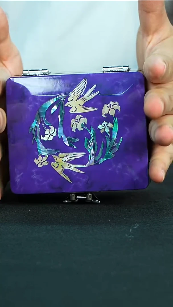 YZQQ螺钿小鲍鱼盒（紫燕子）
