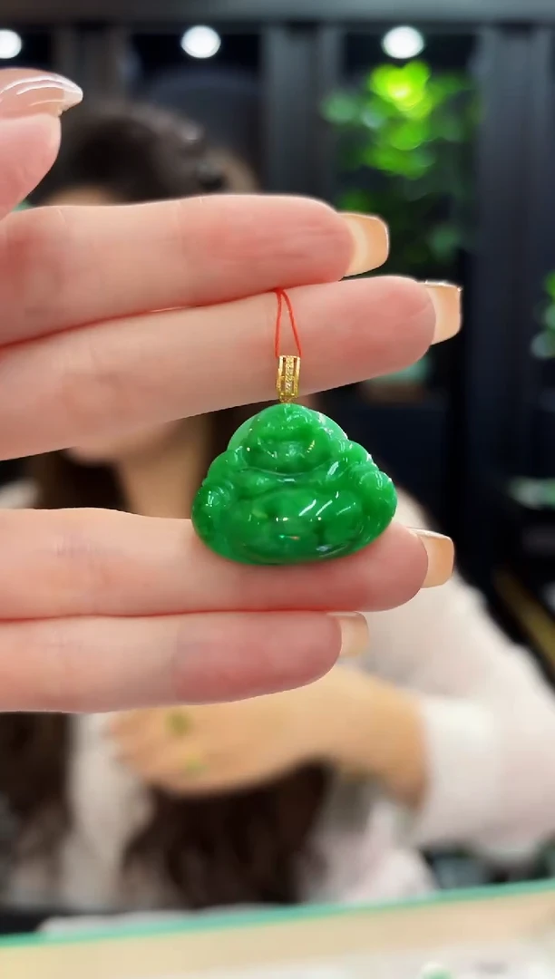 吊坠(不含链)18K金镶嵌翡翠 缅料A货/支持复检/一件