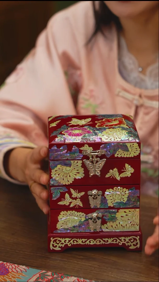 闪购商品螺钿漆器首饰盒