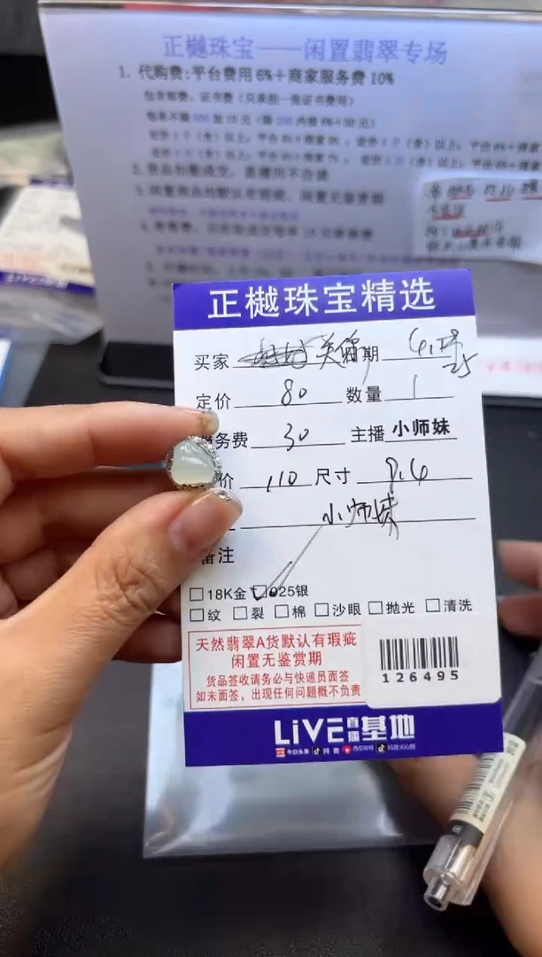 翡翠配石银S925镶嵌ZYZB-126495