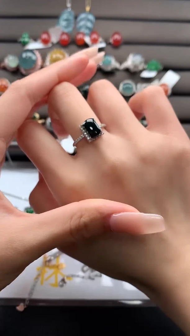 【闪购商品】翡翠戒指银S925镶嵌31231231