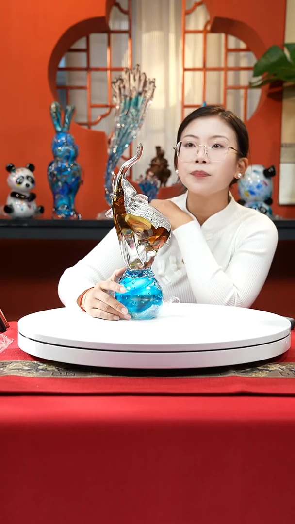 手工艺品琉璃马戏团大象