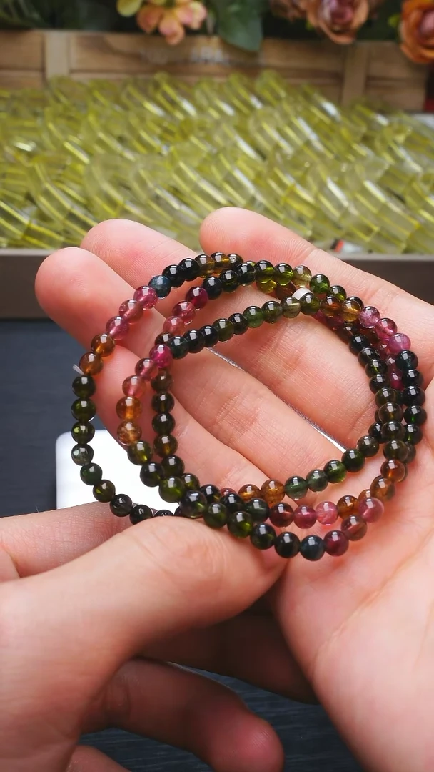 【闪购商品】碧玺L004黑糖碧玺多圈未镶嵌多样性发其一