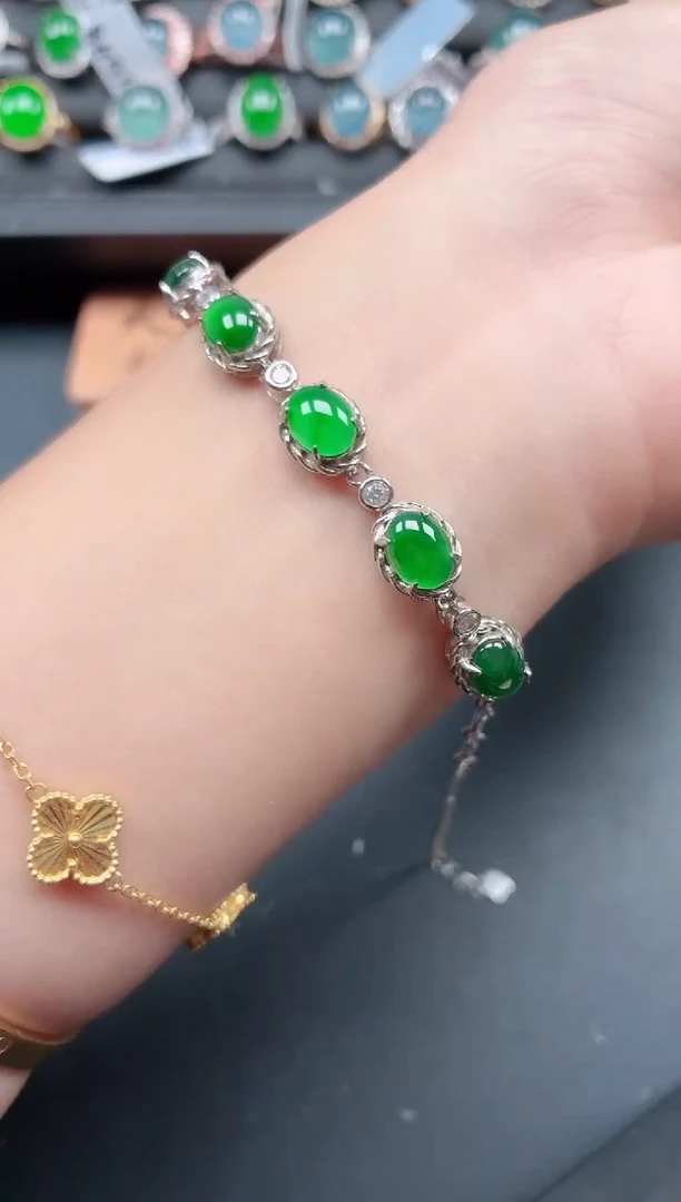 银S925镶嵌戒指翡翠111