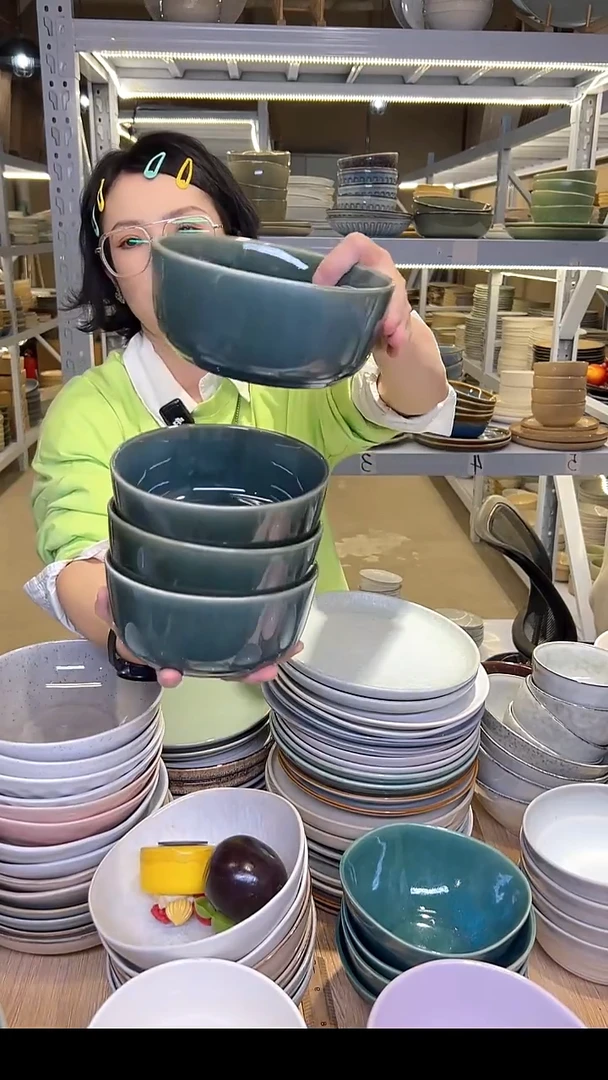 瓷511 外贸尾货高温釉下彩陶瓷餐具默认微瑕