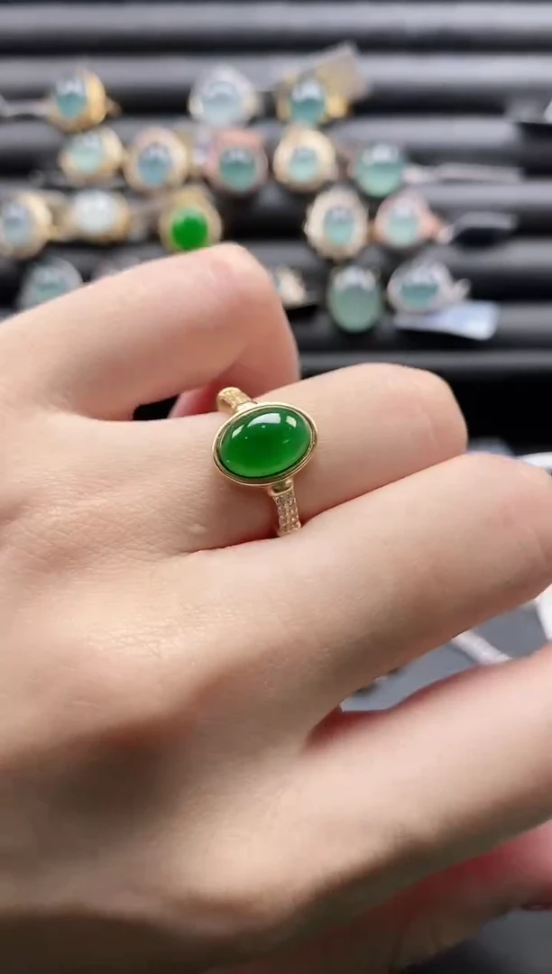 【闪购商品】翡翠戒指银S925镶嵌11111