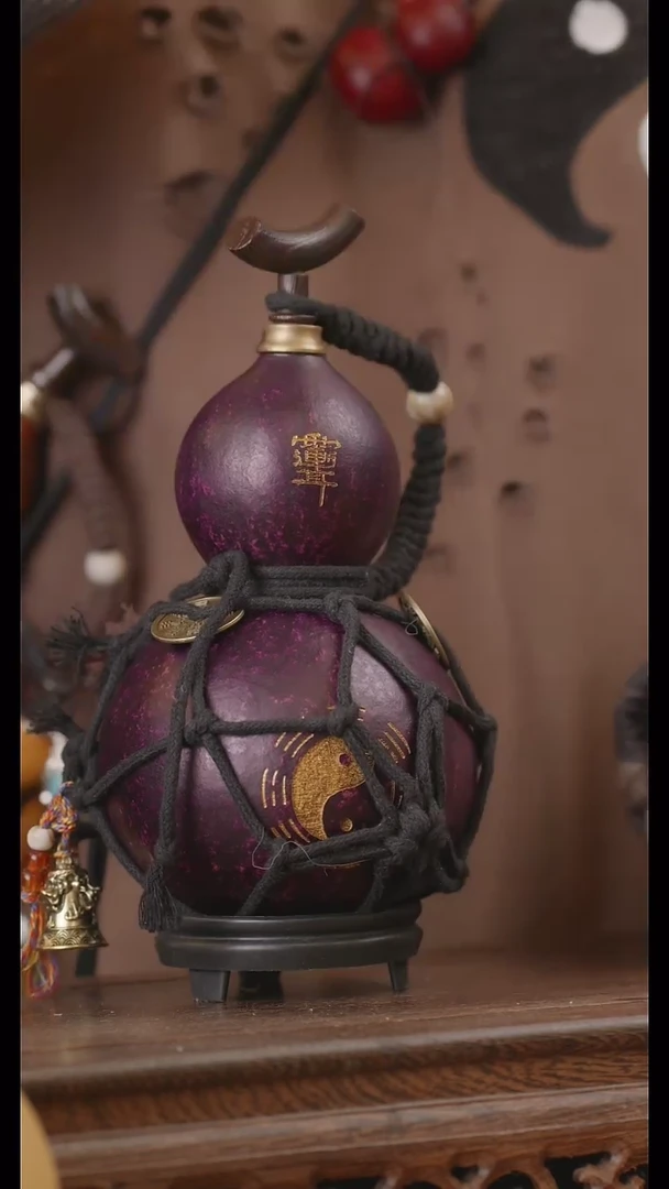 【闪购商品】166号精品天然大漆工艺防渗内胆酒葫芦~