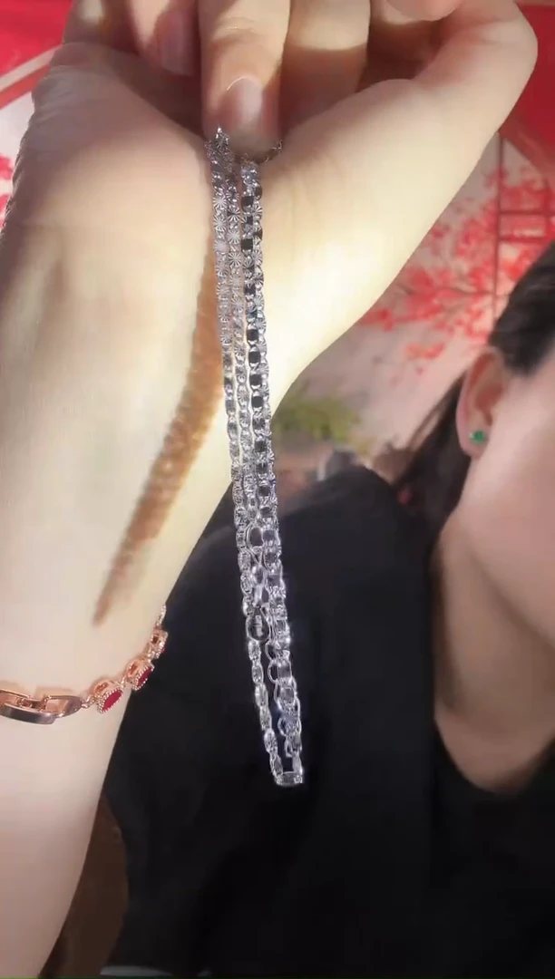 推荐款银色系瓦片链子