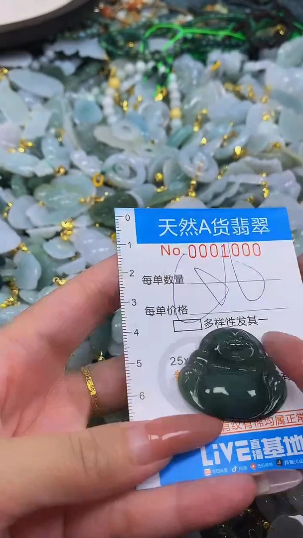 颈饰未镶嵌翡翠净货挂件-1000