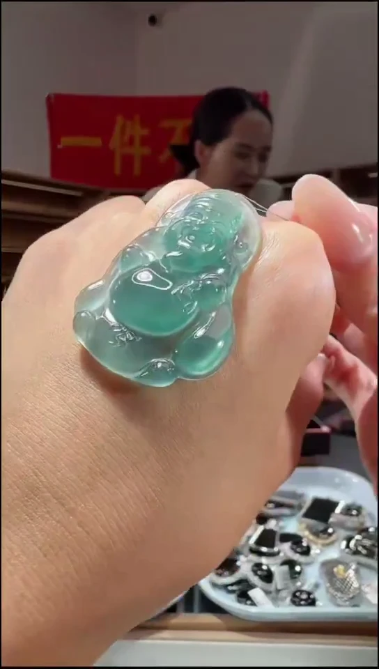 吊坠(不含链)未镶嵌翡翠财神（多样性发其一）