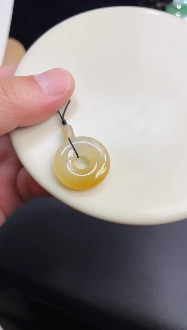 颈饰未镶嵌翡翠【31】平安扣 尺寸 21.8   5.6mm