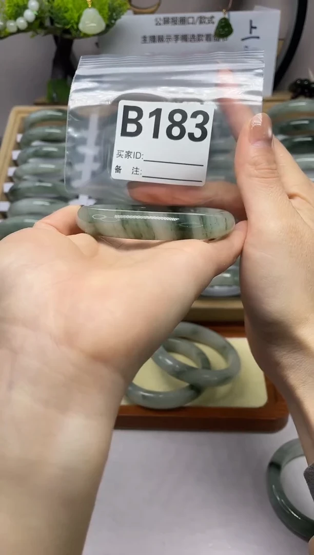 【闪购商品】石英质玉（天山翠）手镯未镶嵌b183