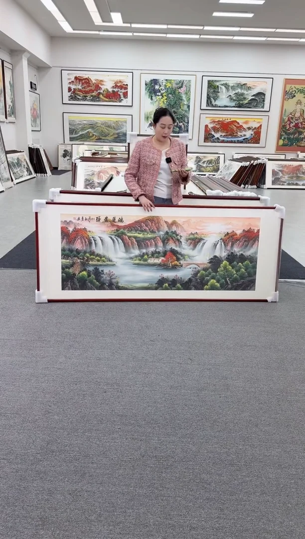 国画手绘  219*88 鸿运当头