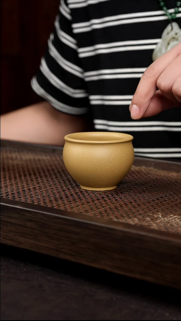 茶壶紫砂黄金段圆融杯