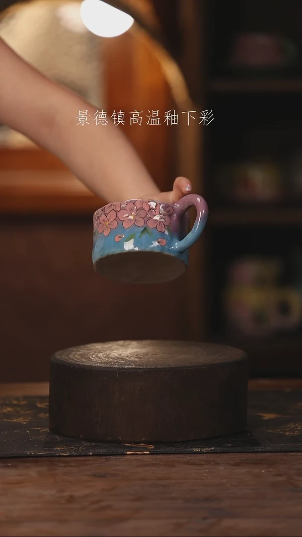 陶瓷景德镇高温釉下手绘陶瓷383