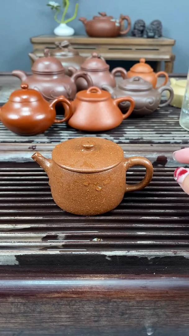 茶壶紫砂平盖汉瓦120cc降坡泥大平底