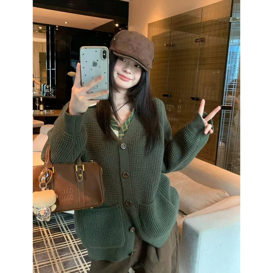 甜美清新学院风时尚套装秋冬小众复古韩版女装C 9684