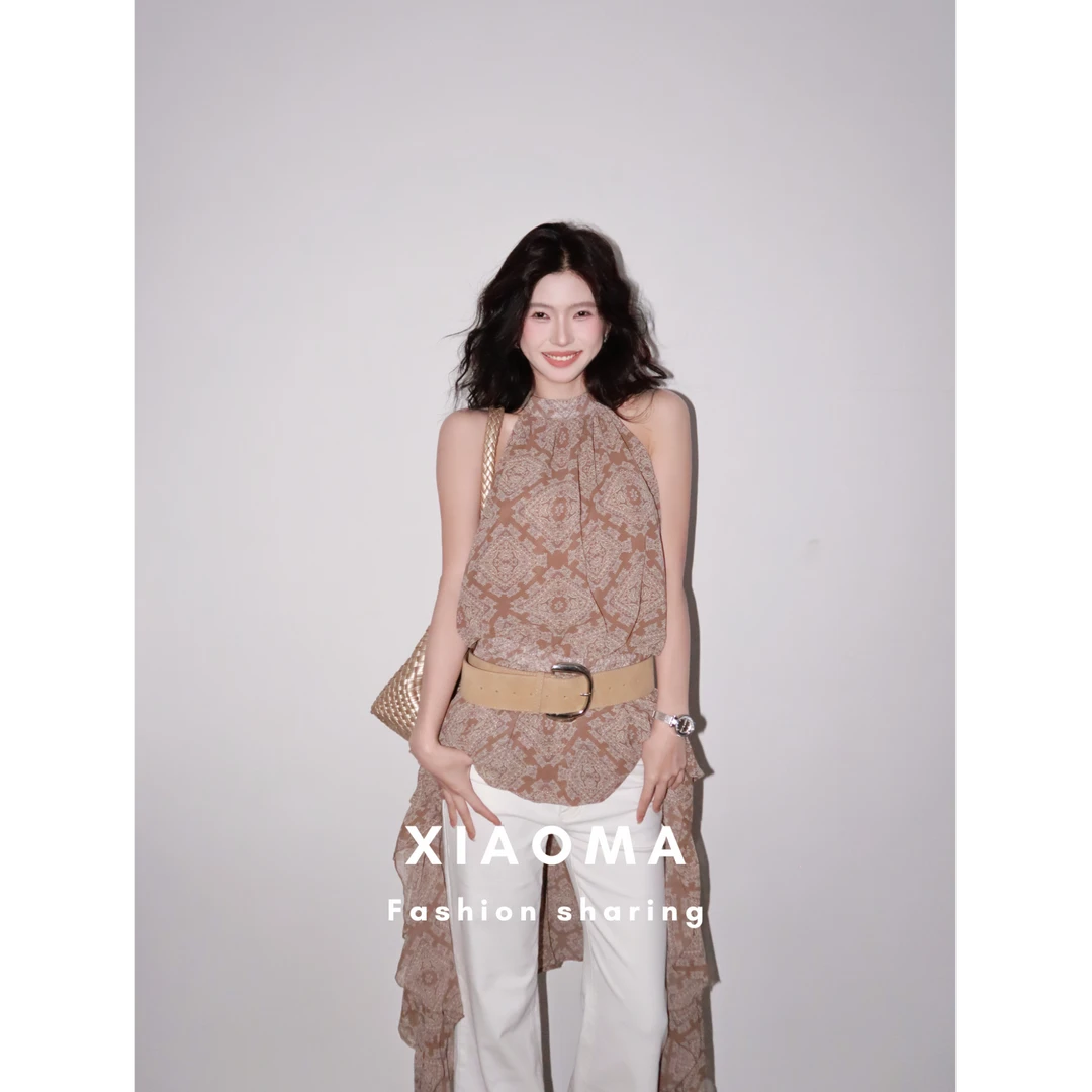 Xiao.Ma【那不勒斯】小众设计感气质度假风气质显瘦上衣连衣裙