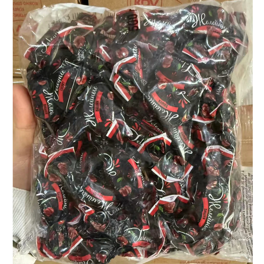 KDVI巧克力涂层樱桃味橙子味夹心软糖果500G*1袋