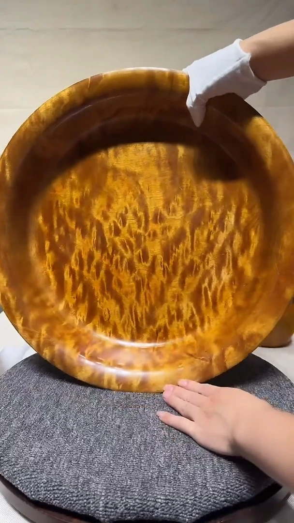 金丝楠木满水波特大聚宝盆 41.6-8.8cm