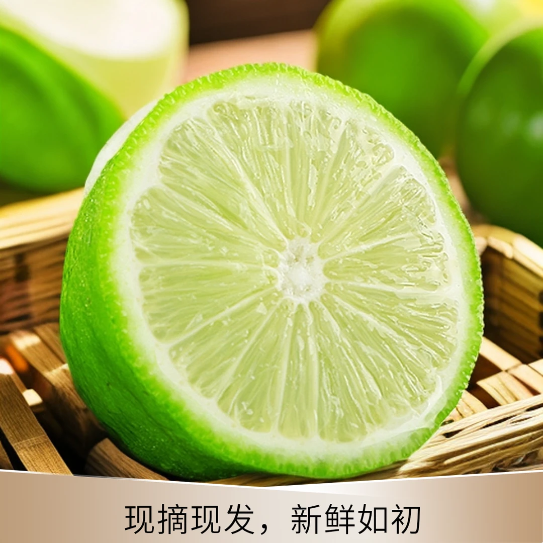 云南无籽香水柠檬现摘现发酸爽多汁果香诱人