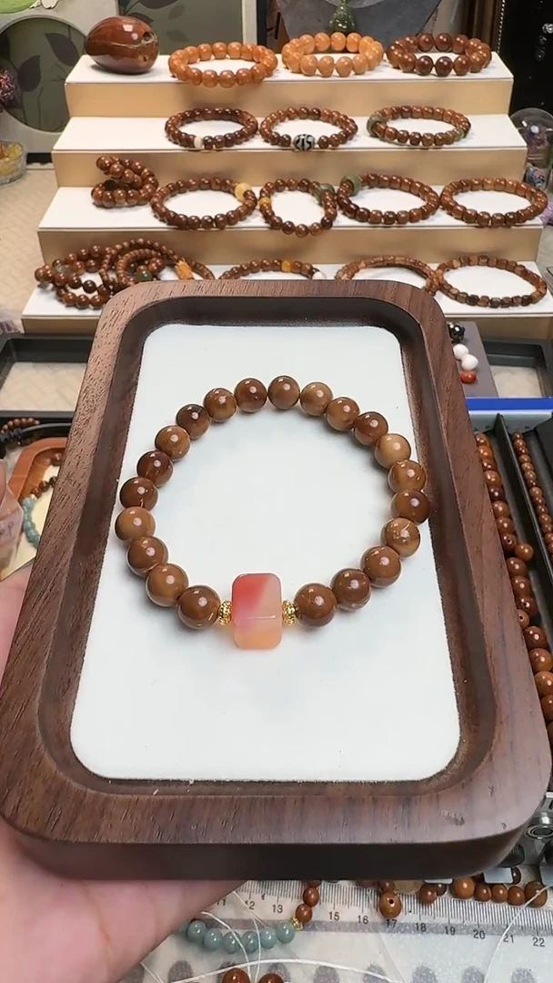 未镶嵌库克手串盐源玛瑙库克单圈卡8