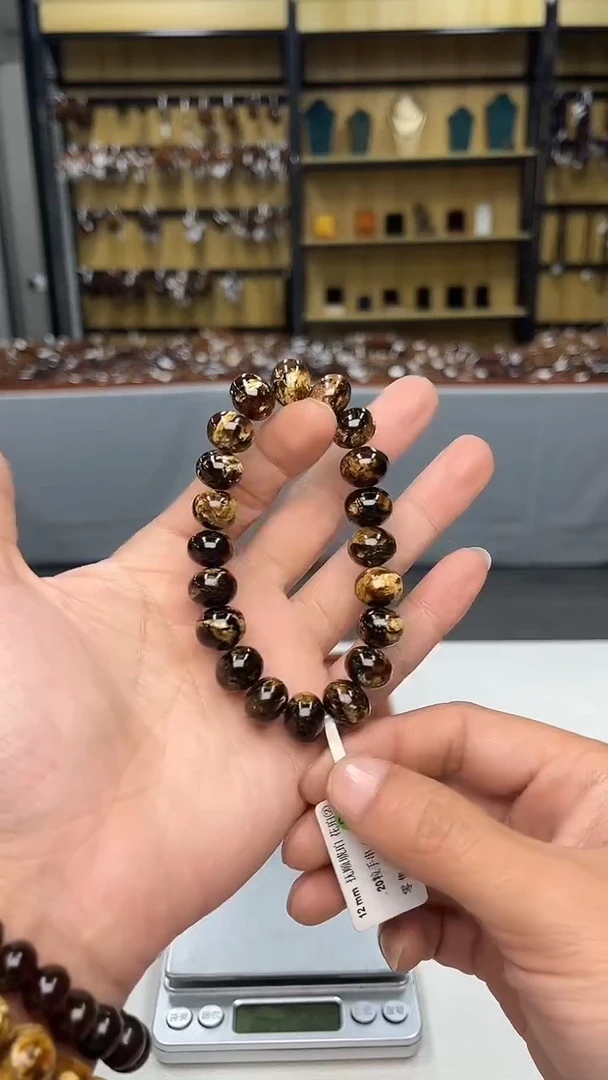 裸石琥珀未镶嵌抚顺琥珀12+黑花多样性发其一