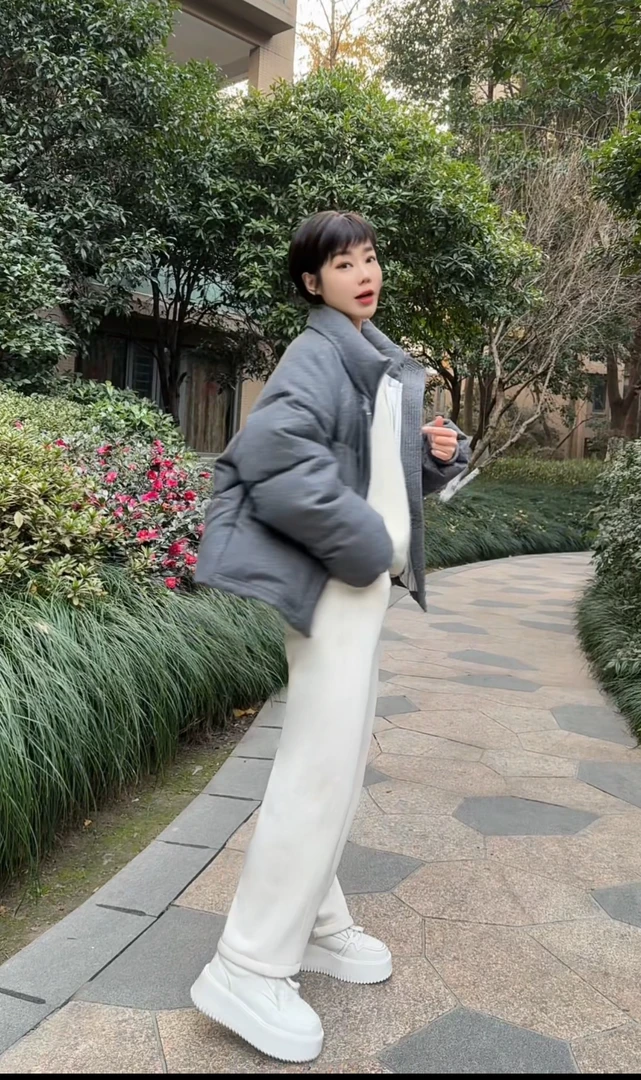 （蜻蜓2）2024冬季新款休闲加绒直筒裤-OY9119