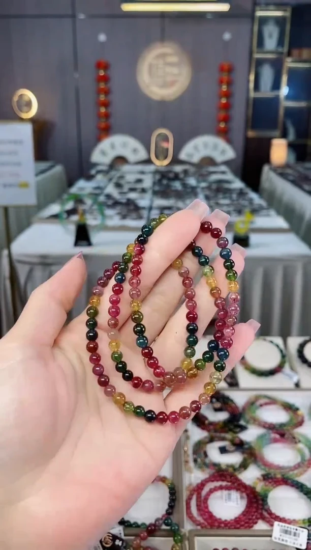 未镶嵌老矿碧玺三圈手串5mm+碧玺hon多样性发货一条