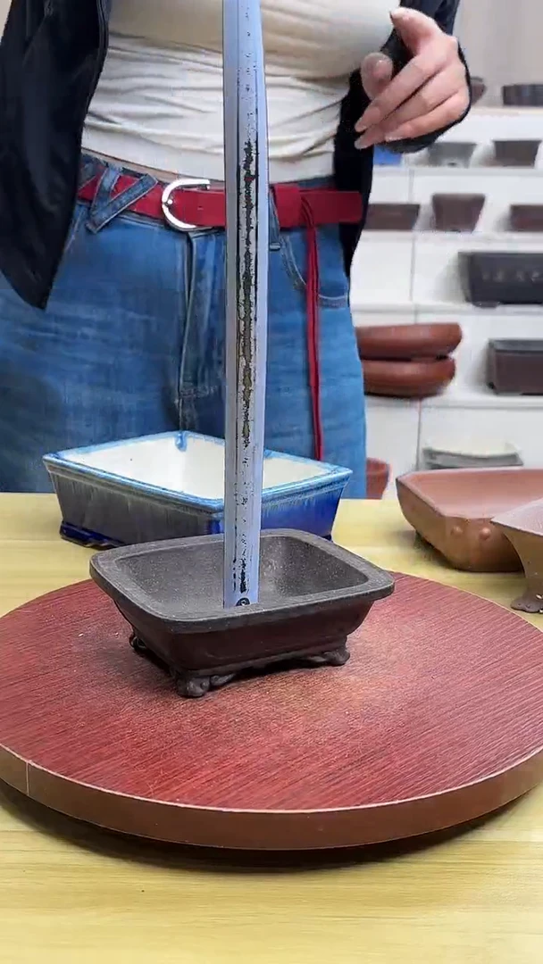 紫砂花盆浅草紫砂花盆微瑕