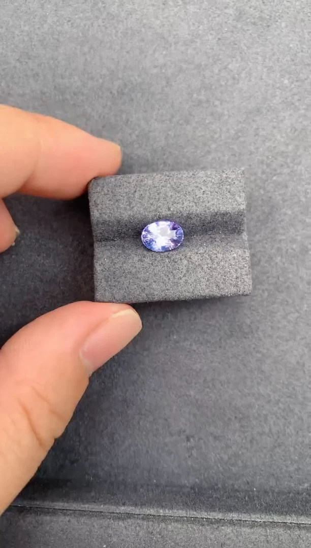 裸石彩色蓝宝石1.6ct紫蓝宝  GE