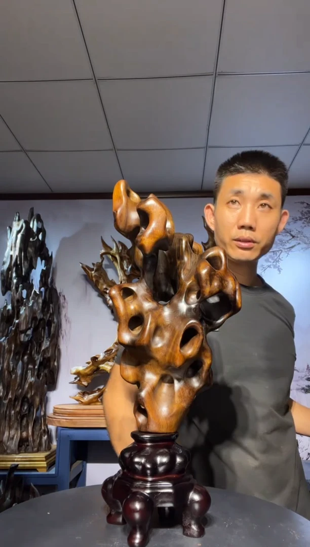 金丝楠木雕款C*G金丝楠木工艺品摆件