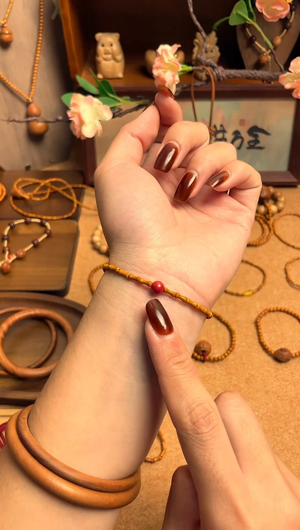 桃核沙沙竹节   一物一拍